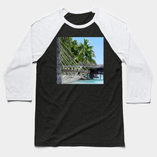 Hammock, Palm With Sea Baseball T-Shirt